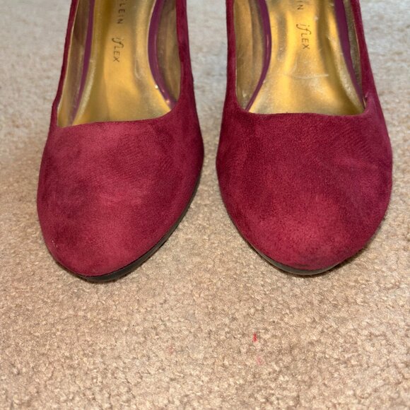 Ann Klein Clemence iFlex Magenta Suede Pumps Heels 9 - Picture 7 of 11